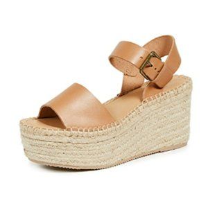 Soludos Minorca High Platform Sandals Dove Gray, 9.5